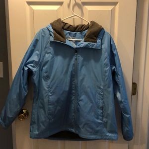 LL Bean Fleece Lined Rain Jacket